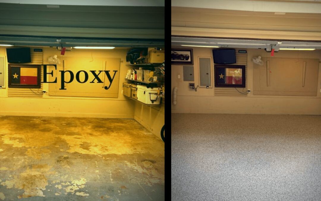 Garage Floor Transformation- Gravel Polyurea Full 1/4 Chip System